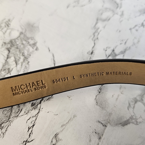 Michael Kors Belt Bag Waist Wallet MK Logo Black W Chain Large New - Picture 3 of 5